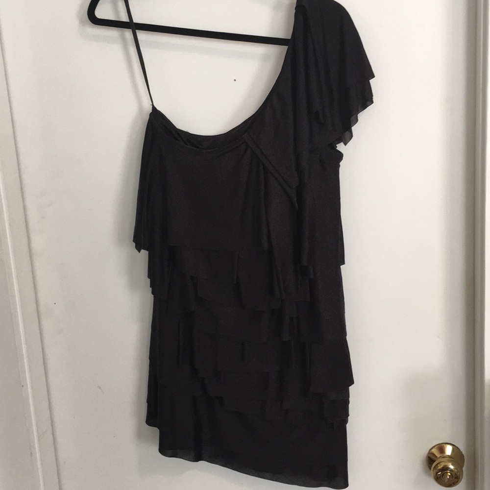 BCBGMAXAZRIA Black One-Shoulder Night Out Dress
